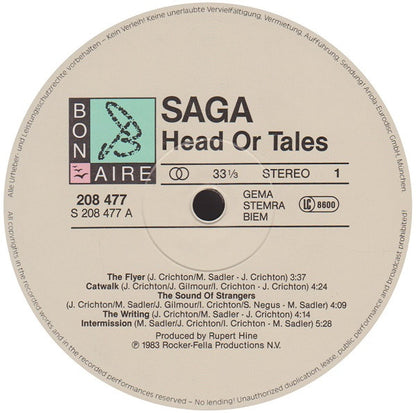 Saga (3) : Heads Or Tales (LP, Album, RE)