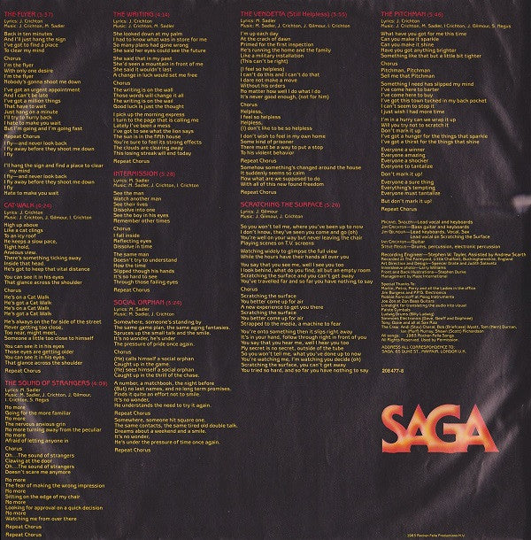 Saga (3) : Heads Or Tales (LP, Album, RE)