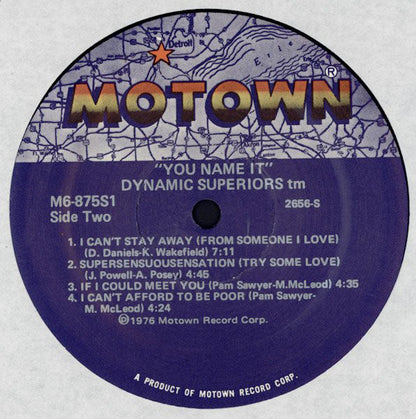 Dynamic Superiors : You Name It (LP, Album)