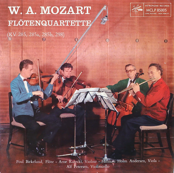 Wolfgang Amadeus Mozart, Poul Birkelund Quartett : Flötenquartette (KV 285, 285a, 285b, 298) (LP, Album)