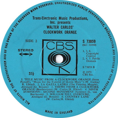 Walter Carlos : Walter Carlos' Clockwork Orange (LP, Album)