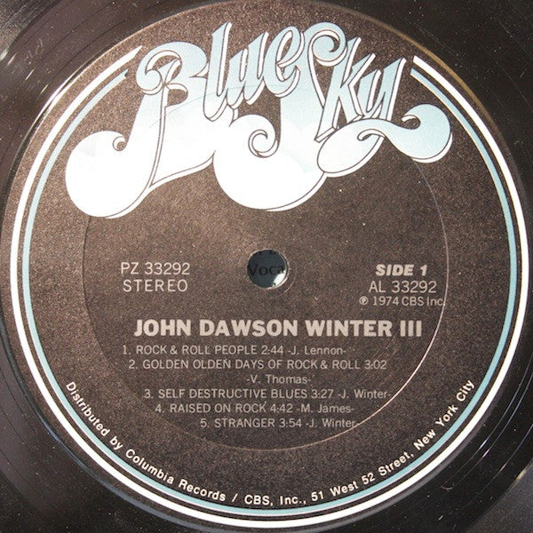 Johnny Winter : John Dawson Winter III (LP, Album)