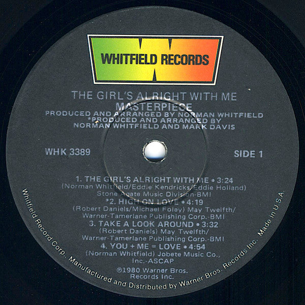 Masterpiece : The Girl's Alright With Me (LP, Album, Win)