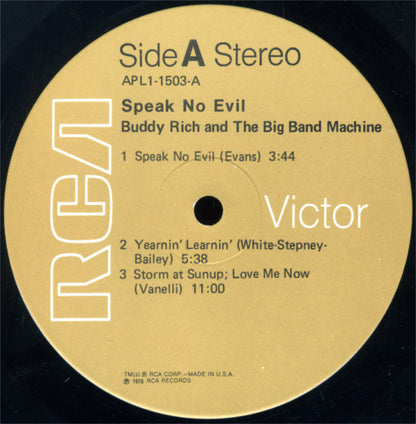 Buddy Rich And The Big Band Machine : Speak No Evil (LP, Album)