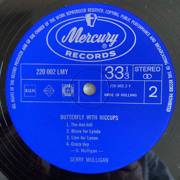 Gerry Mulligan : Butterfly With Hiccups (LP, Album)