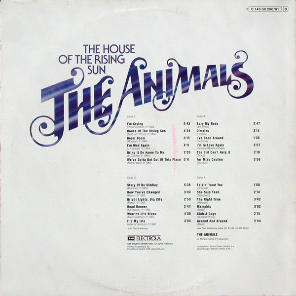 The Animals : The House Of The Rising Sun (2xLP, Comp, RE)