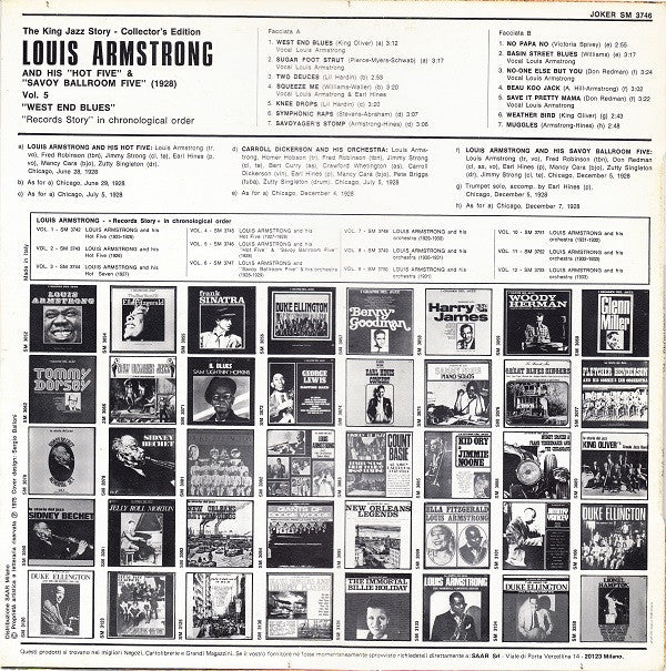 Louis Armstrong & His Hot Five & Louis Armstrong And His Savoy Ballroom Five : West End Blues 1928 (LP, Comp, Mono)