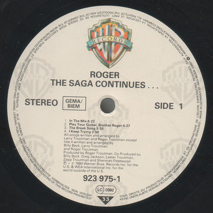 Roger Troutman : The Saga Continues... (LP, Album)