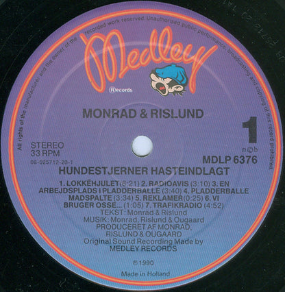 Monrad & Rislund : Hundestjerner Hasteindlagt (LP)