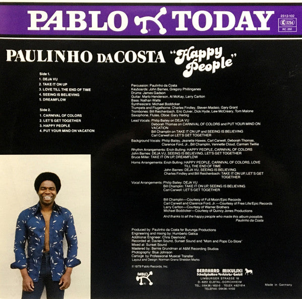 Paulinho Da Costa : Happy People (LP, Album)