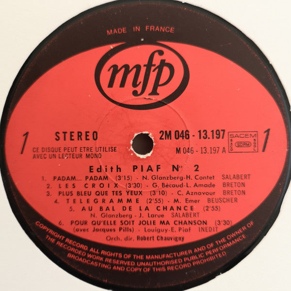 Edith Piaf : Edith Piaf (LP, Comp)