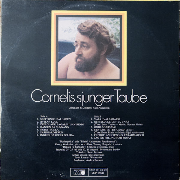 Cornelis Vreeswijk : Cornelis Sjunger Taube (LP, Album, RE)