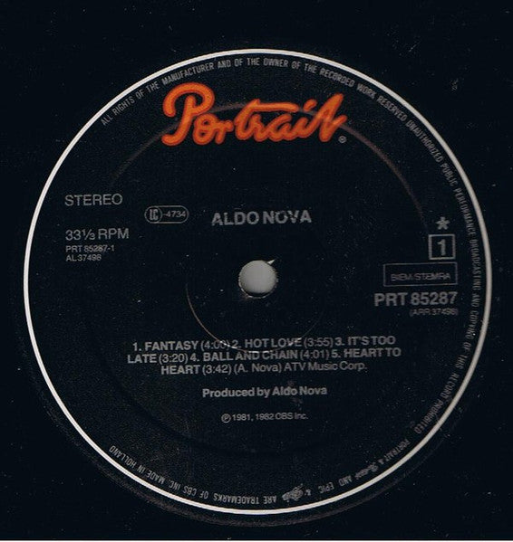 Aldo Nova : Aldo Nova (LP, Album)