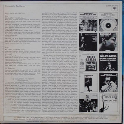 Miles Davis : Miles Davis' Greatest Hits (LP, Comp, San)