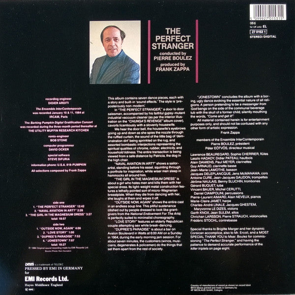 Pierre Boulez Conducts Frank Zappa : The Perfect Stranger (LP, Album, DMM)