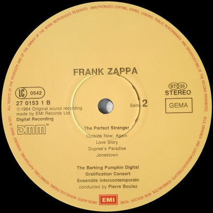 Pierre Boulez Conducts Frank Zappa : The Perfect Stranger (LP, Album, DMM)