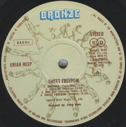 Uriah Heep : Sweet Freedom (LP, Album, Gat)