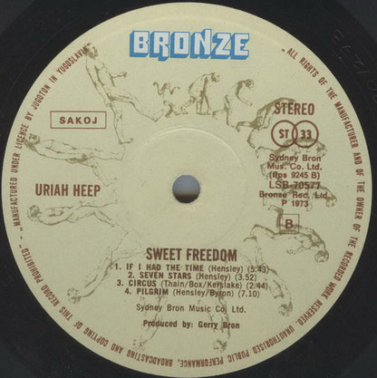 Uriah Heep : Sweet Freedom (LP, Album, Gat)