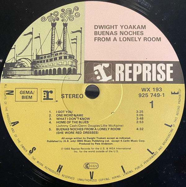 Dwight Yoakam : Buenas Noches From A Lonely Room (LP, Album)