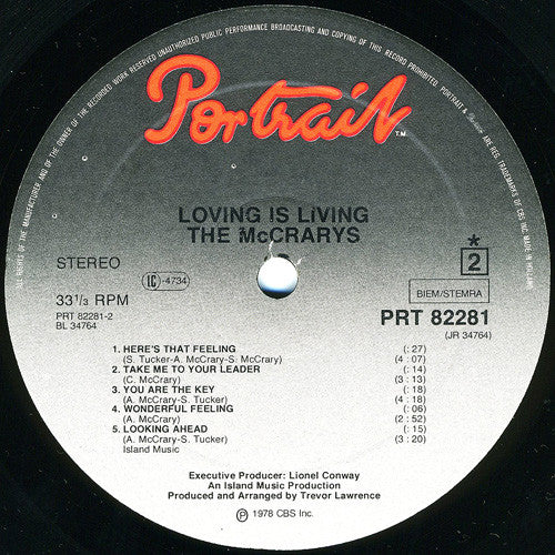 The McCrarys : Loving Is Living (LP, Album)