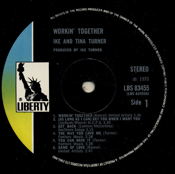 Ike & Tina Turner : Workin' Together (LP)