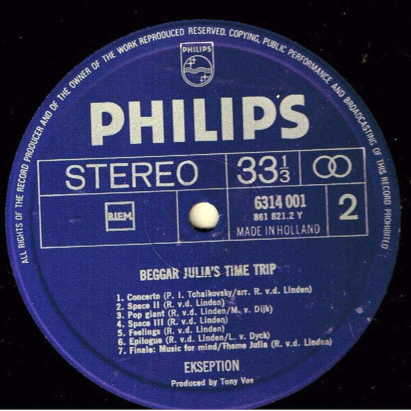 Ekseption : Beggar Julia's Time Trip (LP, Album, RE)