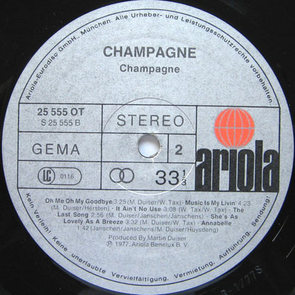 Champagne (5) : Champagne (LP, Album)