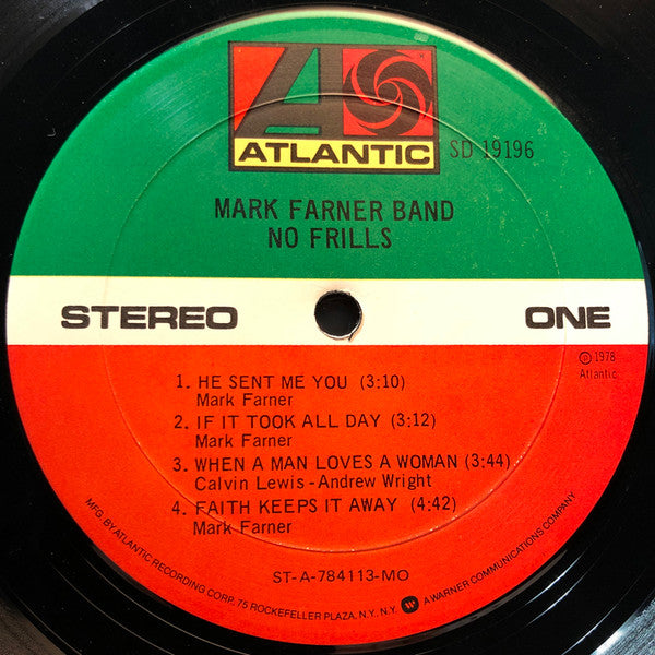 Mark Farner Band : No Frills (LP, Album, Mon)