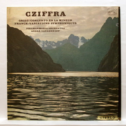 Gyorgy Cziffra - Edvard Grieg, César Franck - Philharmonia Orchestra, André Vandernoot : Concerto En La Mineur / Variations Symphoniques (LP, Album, Dow)