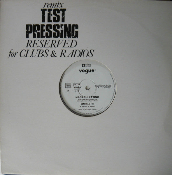 Nacash : Sensuela (Remix) (12")