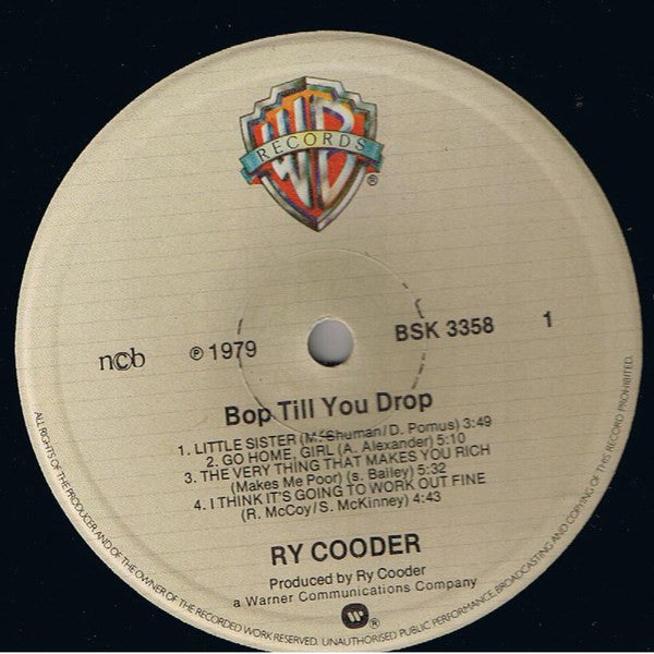 Ry Cooder : Bop Till You Drop (LP, Album)