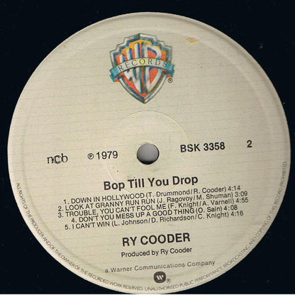 Ry Cooder : Bop Till You Drop (LP, Album)