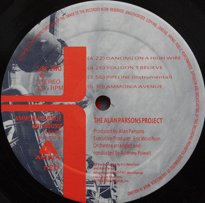 The Alan Parsons Project : Ammonia Avenue (LP, Album)