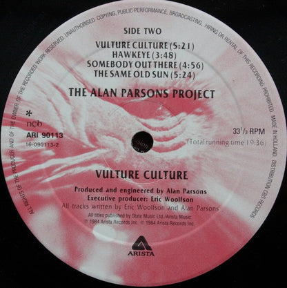 The Alan Parsons Project : Vulture Culture (LP, Album)