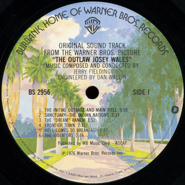 Jerry Fielding : The Outlaw Josey Wales (Original Sound Track) (LP, Album)
