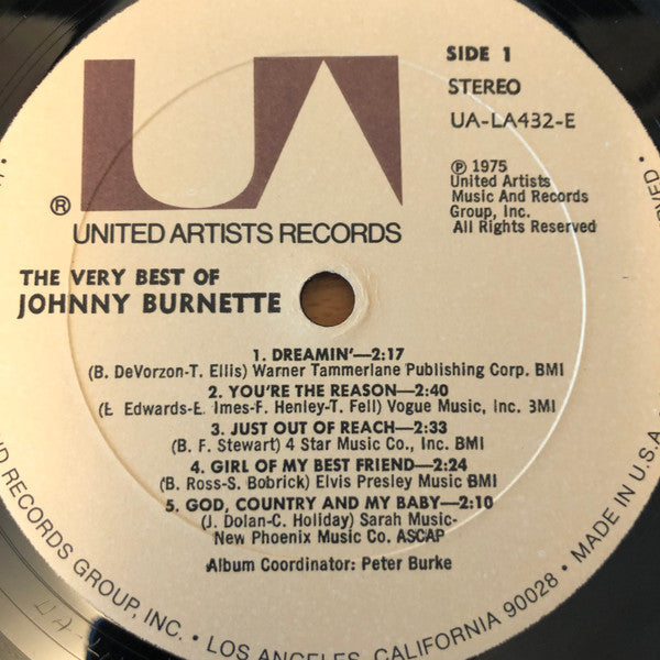 Johnny Burnette : The Very Best Of Johnny Burnette (LP, Comp)