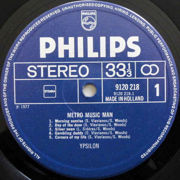Ypsilon (4) : Metro Music Man (LP, Album, Gat)