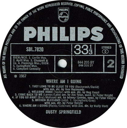 Dusty Springfield : Where Am I Going (LP, Album)