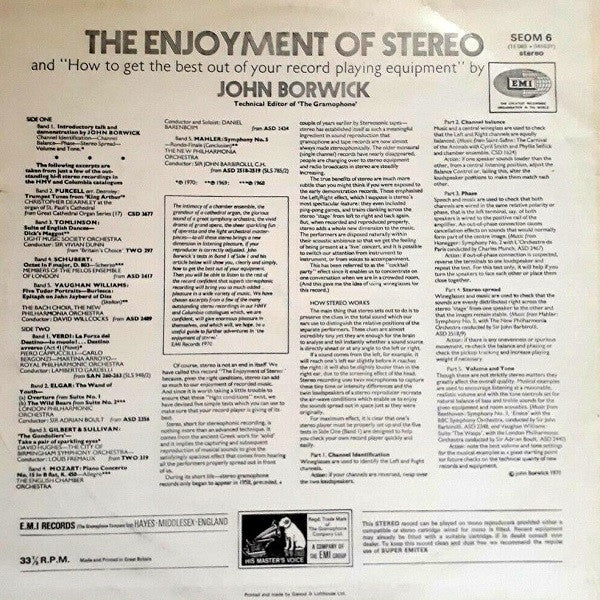 John Borwick : The Enjoyment Of Stereo & How To Get The Best Out Of Your Record Playing Equipment (LP, Comp)