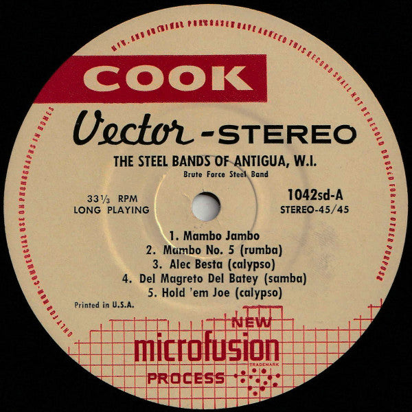 Various : Brute Force Steel Bands Of Antigua, B.W.I. (LP, Album)