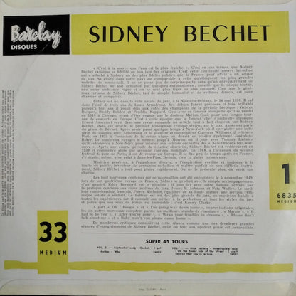 Sidney Bechet : Baby Won't You Please Come Home (10", Album, RE)