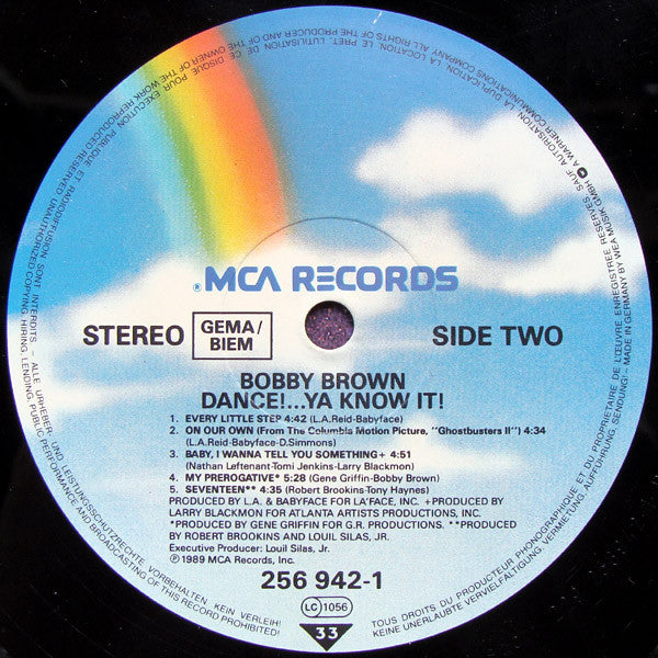 Bobby Brown : Dance!...Ya Know It! (LP, Album, Mixed)