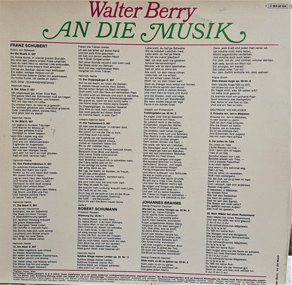 Walter Berry, Franz Schubert, Robert Schumann, Johannes Brahms, Erik Werba : An Die Musik (LP, Album)
