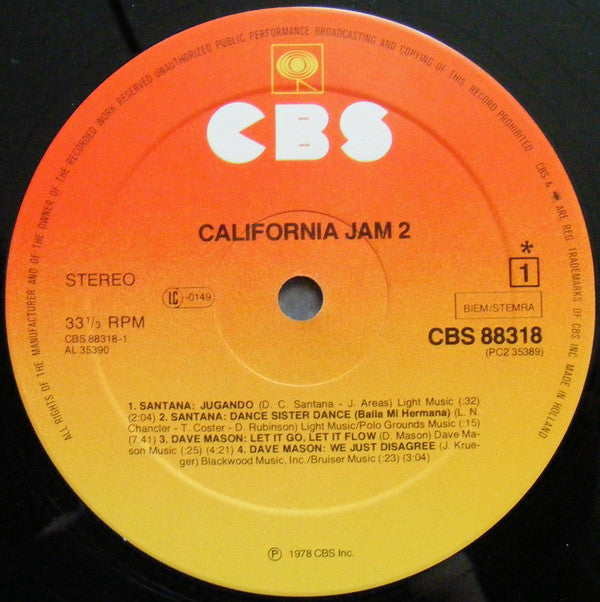 Various : California Jam 2 (2xLP, Album, Gat)