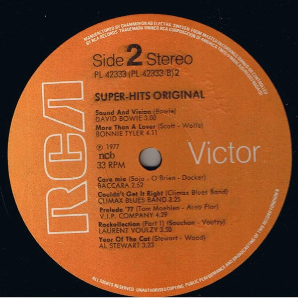 Various : Super Hits Original (LP, Comp)