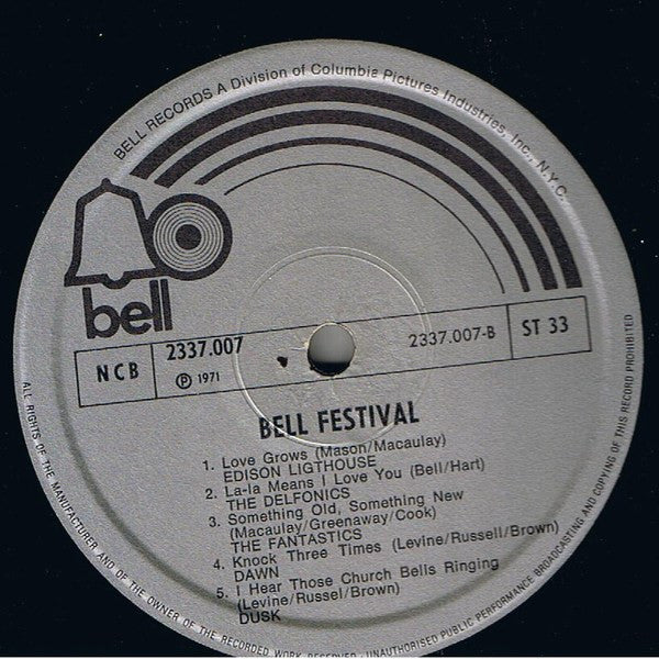 Various : Bell Festival (The Very Best Hits From Bell Records) (LP, Comp)