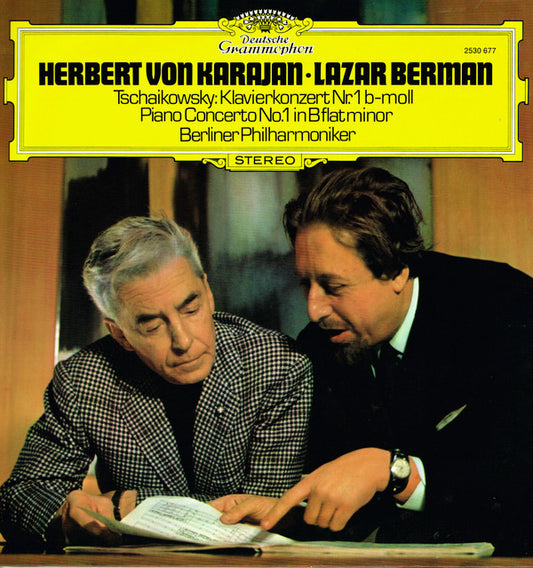 Pyotr Ilyich Tchaikovsky / Herbert von Karajan, Lazar Berman, Berliner Philharmoniker : Concerto No. 1 Pour Piano En Si Bémol Mineur (LP, Album, Gat)