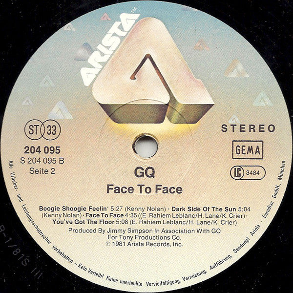 GQ : Face To Face (LP, Album)