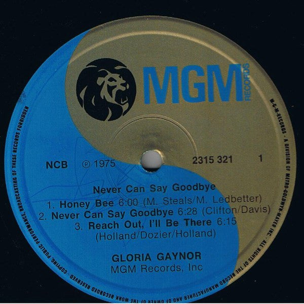 Gloria Gaynor : Never Can Say Goodbye (LP, Album)