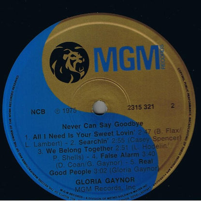 Gloria Gaynor : Never Can Say Goodbye (LP, Album)